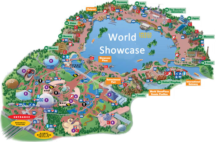 mapa-do-world-showcase-no-epcot